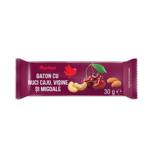 Baton cu caju, visine si migdale Auchan, 30 g