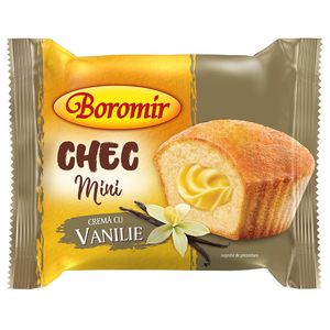 Chec mini cu crema de vanilie Boromir, 50 g