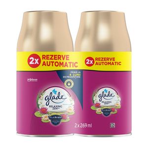 Rezerva odorizant de camera Glade Automatic Spray Relaxing Zen, 2 x 269 ml
