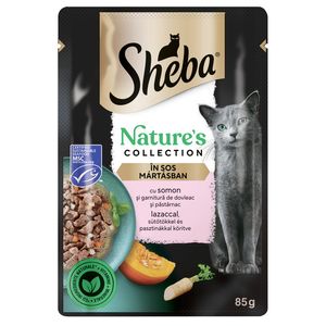 Hrana umeda pentru pisici adulte Sheba Nature's Collection, somon, 85 g