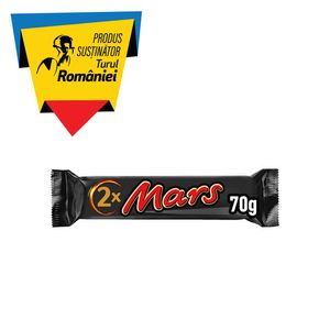 Baton ciocolata cu lapte cu miez de caramel si nuga Mars, 2 x 35 g