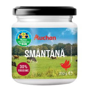 Smantana Auchan, 30% grasime, 250 g