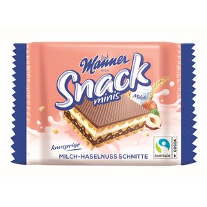 Napolitane cu lapte si crema de alune Manner, 25 g