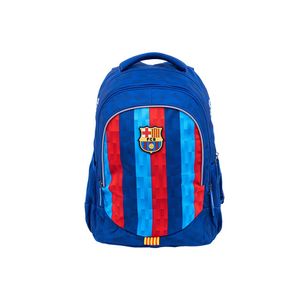 Ghiozdan scoala primara FC Barcelona, 3 compartimente, 39 x 28 x 15 cm