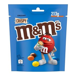 Bomboane cu miez din orez crocant in ciocolata cu lapte si glazura colorata de zahar M&M's Crispy, 213 g