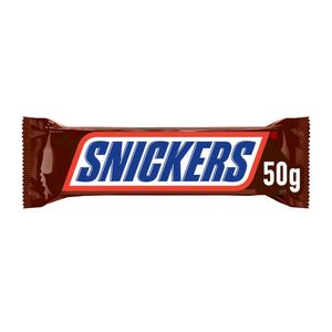 Baton de ciocolata cu lapte si arahide proaspat prajite Snickers, 50 g