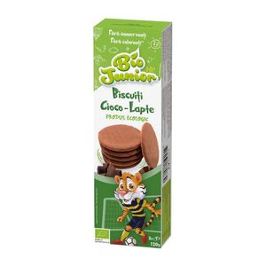 Biscuiti cu ciocolata si lapte Eco Bio Junior, 120 g