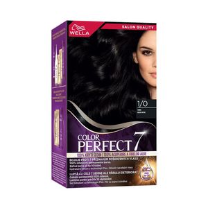Vopsea de par permanenta Wella Color Perfect 1/0 Negru Intens, 135 ml
