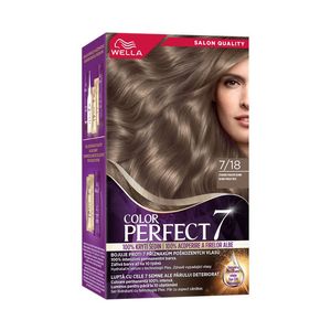 Vopsea de par permanenta Wella Color Perfect 7/18 Blond Perlat Rece, 135 ml