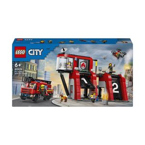 LEGO City - Statie si camion de pompieri 60414, 843 piese