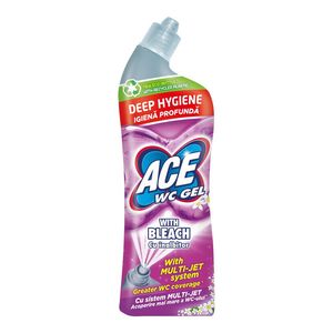 Solutie de curatare pentru vasul de toaleta Ace, cu inalbitor, 700 ml