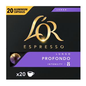 Capsule cafea L'Or Espresso Lungo Profondo, compatibile Nespresso, 20 capsule