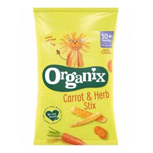 Snack din porumb expandat cu morcovi Bio Organix, de la 10 luni, 4 x 15 g