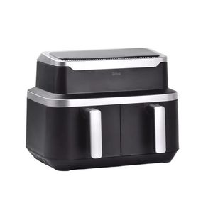 Friteuza cu aer cald cu 2 cosuri Qilive Q.5921, putere 2600W, capacitate 8.4 l, ecran tactil, negru