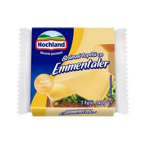 Branza topita felii cu Emmentaler Hochland, 140 g