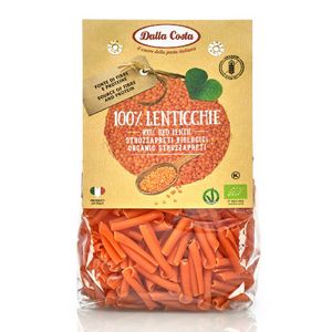 Paste Strozzapreti din linte rosie Eco Dalla Costa, fara gluten, 250 g