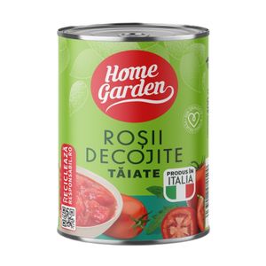 Rosii decojite si taiate cuburi Home Garden, 400 g