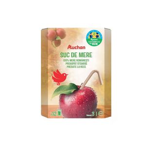 Suc natural de mere Auchan, 3 l
