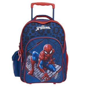 Ghiozdan troler pentru clasele primare, 2 compartimente, model Spiderman