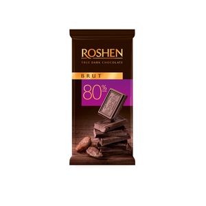 Ciocolata neagra Roshen, 80% cacao, 85 g