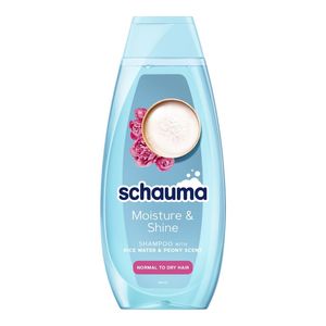 Sampon Schauma Moisture & Shine cu extract de apa de orez si bujori, 400 ml