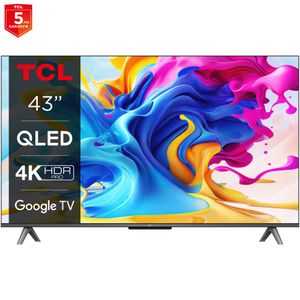 Televizor QLED Smart TCL 43C645, Ultra HD 4K, Clasa G, 109 cm