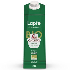 Lapte de consum integral ECO Covalact, 3.7% grasime, 1 l