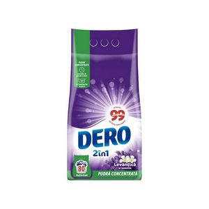 Detergent pudra automat Dero 2in1, levantica si iasomie, 80 spalari, 6 kg
