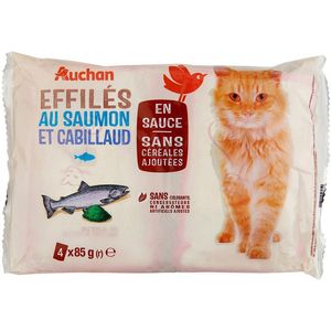 Hrana umeda pentru pisici adulte Auchan, peste, 4 x 85 g