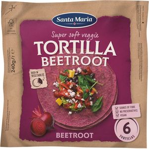 Tortilla medie cu sfecla rosie Santa Maria, 240 g