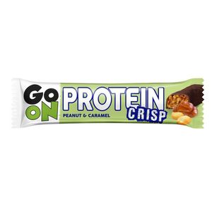 Baton proteic cu arahide si caramel Sante Go On Crisp, 50 g