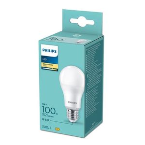 Bec LED Philips, 13W/100W, A60, E27, lumina calda