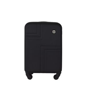 Troler de cabina Airport Linea cu 4 roti, ABS, 53 x 35 x 20 cm, marimea S, negru