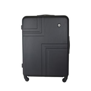 Troler Airport Linea cu 4 roti, ABS, 77 x 54 x 29 cm, marimea L, negru