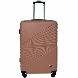 Troler Airport Spotlight cu 4 roti, ABS, 70 x 45 x 27 cm, marimea L, roz