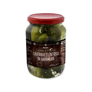 Castraveti intregi in saramura Auchan, 690 g