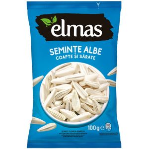 Seminte albe de floarea soarelui, coapte si sarate Elmas, 100 g