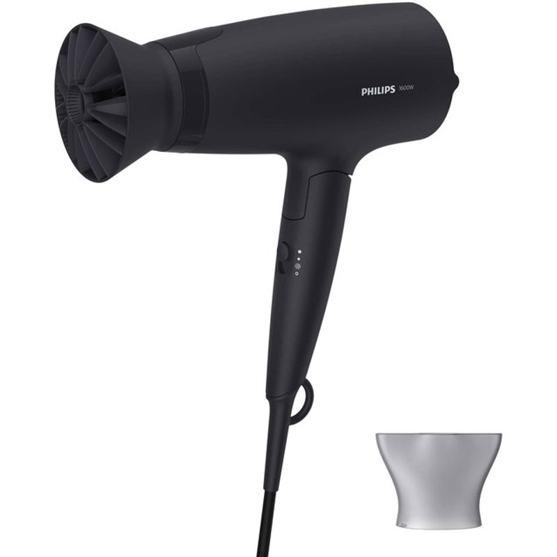 uscator-de-par-philips-bhd308-1600w-3-setari-de-temperatura-si-viteza-negru