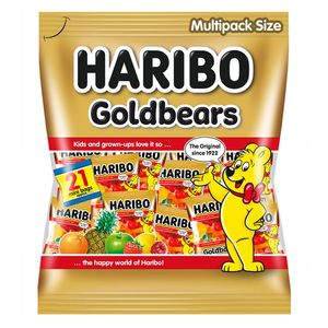 Bomboane gumate cu aroma de fructe Haribo Goldbear mini maxi, 250 g