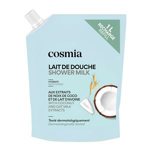 Rezerva gel de dus Cosmia, cu extract de nuca de cocos si lapte de ovaz, 1 l