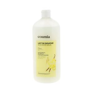 Gel de dus Cosmia, cu extract de vanilie si lapte de ovaz, 750 ml