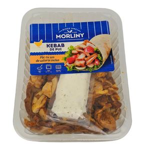 Kebab pui, 350 g + sos de usturoi, 50 g, Morliny