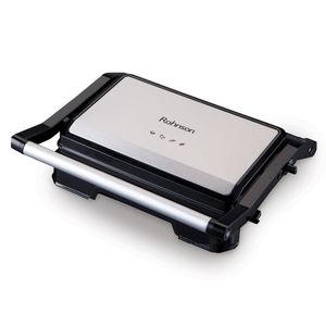 Sandwich maker Rohnson R2114, 850 W, deschidere de 180°, carcasa din otel inoxidabil, argintiu/negru