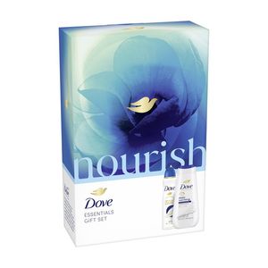 Set pentru cadou Dove: Gel de dus Deeply Nourishing, 225 ml + Deodorant spary Advanced Care Original, 150 ml