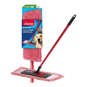 Mop plat pentru parul animalelor Vileda Pet Pro, maner telescopic