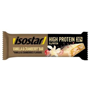 Baton proteic cu aroma de vanilie si merisoare Isostar High Protein Vanilla & Cranberry, 55 g