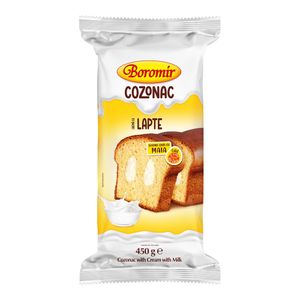 Cozonac Boromir cu crema de lapte si frisca, 450 g
