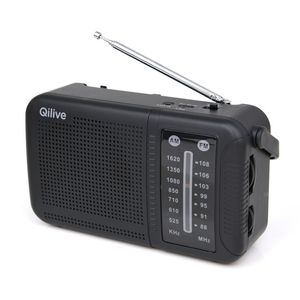 Radio portabil Qilive Q.1766, frecvente radio AM si FM, 10 x 6.5 x 17 cm, negru