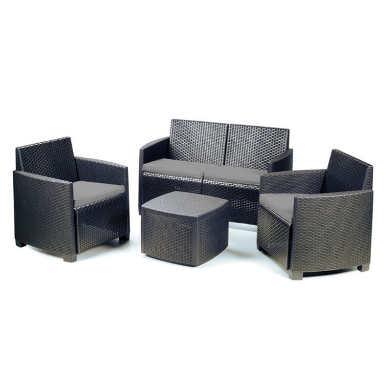 set-mobilier-de-gradina-etna-plastic-4-piese-si-8-perne-gri