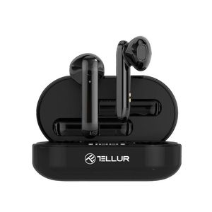 Casti fara fir in ear True Wireless Stereo Tellur Flip, Bluetooth 5.0, autonomie 2.5 ore, negru